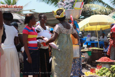 The fruit and vegetable market opposite the fish one.