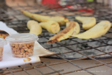 Lunch snack: Roasted plantain and peanuts.