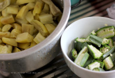 Garden eggs and okra.