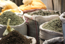 Various dried herbs at Shola Market in Addis.